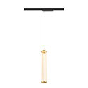 1-phase pendant luminaire QUIMERA PHASE cylindrical IP20, brass dimmable