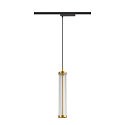 SLV 1-phase pendant luminaire QUIMERA PHASE cylindrical IP20, brass dimmable