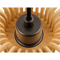 SLV pendant luminaire WUD - HALF ROUND half round E27 IP20, wood, black dimmable