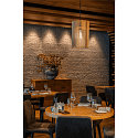 SLV pendant luminaire WUD - CYLINDRIC cylindrical E27 IP20, wood, black dimmable