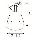 SLV 1-phase spot PARA CONE 14 swivelling, rotatable GU10 IP20, black, lacquered dimmable
