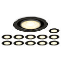 SLV downlight UNIVERSAL DOWNLIGHT IP20 PHASE 38� swivelling, CCT Switch, set of 12, wired through, without trim IP20