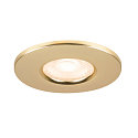 cover UNIVERSAL DOWNLIGHT IP65 round, rigid, closed, airtight, gold matt