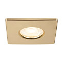 SLV cover UNIVERSAL DOWNLIGHT IP65 square, rigid, closed, airtight, gold matt