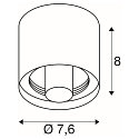 SLV ceiling luminaire VARYT without shade E14 IP44, white dimmable