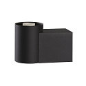SLV wall luminaire VARYT round, without shade E14 IP44, black dimmable