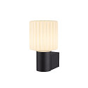 SLV wall luminaire VARYT round, without shade E14 IP44, black dimmable
