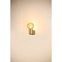 SLV wall luminaire VARYT round, without shade E14 IP44, brass dimmable