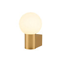 SLV wall luminaire VARYT round, without shade E14 IP44, brass dimmable