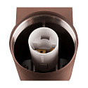 SLV wall luminaire VARYT round, without shade E14 IP44, copper dimmable
