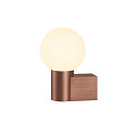 SLV wall luminaire VARYT round, without shade E14 IP44, copper dimmable