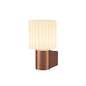 SLV wall luminaire VARYT round, without shade E14 IP44, copper dimmable