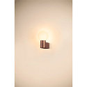 SLV wall luminaire VARYT round, without shade E14 IP44, copper dimmable