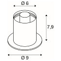 SLV table lamp VARYT round, without shade E14, white dimmable