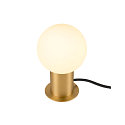 SLV table lamp VARYT round, without shade E14, brass dimmable