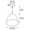SLV pendant luminaire PARA CONE 20 E27 IP20, dimmable
