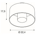 SLV outdoor ceiling luminaire PHOTONI CYL cylindrical, with spacer E27 IP65, black matt dimmable
