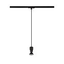 SLV 1-phase pendant luminaire PURI 2.0 BASIC GU10 IP20, black dimmable