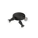 SLV wall and ceiling luminaire PURI 2.0 BASIC 3 flames GU10 IP20, black dimmable