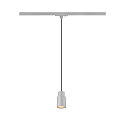 1-phase pendant luminaire PURI 2.0 - TUBE cylindrical GU10 IP20, grey dimmable