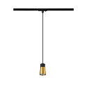 SLV 1-phase pendant luminaire PURI 2.0 - CONE conical GU10 IP20, black dimmable