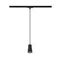 SLV 1-phase pendant luminaire PURI 2.0 - DOME half round GU10 IP20, black dimmable