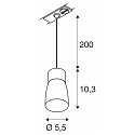 SLV 1-phase pendant luminaire PURI 2.0 - DOME half round GU10 IP20, grey dimmable