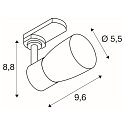 SLV 3-phase spot PURI 2.0 - DOME half round, adjustable GU10 IP20, dimmable