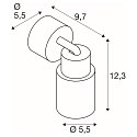 SLV wall and ceiling luminaire PURI 2.0 - TUBE GU10 IP20, white dimmable
