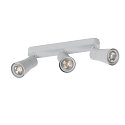 SLV wall and ceiling luminaire PURI 2.0 - CONE 3 flames, long GU10 IP20, grey dimmable