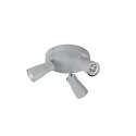 SLV wall and ceiling luminaire PURI 2.0 - DOME 3 flames, round GU10 IP20, grey dimmable