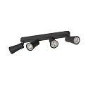 SLV wall and ceiling luminaire PURI 2.0 - CONE 4 flames, long GU10 IP20, black dimmable