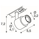 SLV 1-phase spot PURI 2.0 BASIC swivelling, rotatable GU10 IP20, grey dimmable