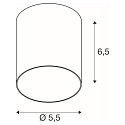 SLV lamp shade PURI 2.0 - TUBE conical, aluminium