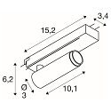 SLV 1-phase spot GRIP! S PHASE swivelling, for VDU workstation IP20, gold dimmable