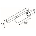 track spot GRIP! S 48V DALI swivelling, for VDU workstation, DALI controllable IP20, black dimmable