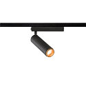 SLV 1-phase spot GRIP! M PHASE DTW swivelling, for VDU workstation, Dim-To-Warm IP20, black dimmable