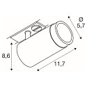 SLV 1-phase spot GRIP! L GU10 swivelling, rotatable GU10 IP20, white dimmable
