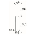 SLV 1-phase pendant luminaire GRIP! L GU10 GU10 IP20, white dimmable
