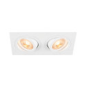 ceiling recessed luminaire NEW TRIA� 155 GU10 2 flames, rotatable, square GU10 IP20, white dimmable
