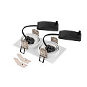 SLV ceiling recessed luminaire NEW TRIA� 155 GU10 2 flames, rotatable, square GU10 IP20, white dimmable
