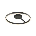 wall and ceiling luminaire ONE PHASE � 60CM up / down, CCT Switch, ring shape IP20, black matt dimmable