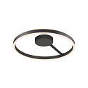 SLV wall and ceiling luminaire ONE PHASE � 60CM up / down, CCT Switch, ring shape IP20, black matt dimmable