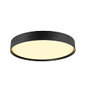 SLV wall and ceiling luminaire DECONA PHASE round, CCT Switch IP44, black dimmable