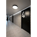 SLV wall and ceiling luminaire DECONA PHASE round, CCT Switch IP44, gold, black dimmable