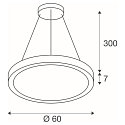 SLV pendant luminaire MEDO� RING 60 DALI for VDU workstation, DALI controllable, CCT Switch IP20, black dimmable