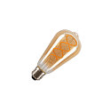 lamp Edison pear shape ST64 FILAMENT CURLY GOLD switchable ST64 clear E27 4W 300lm 2000K 325� CRI >80 