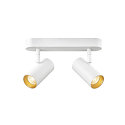 SLV wall and ceiling luminaire NOBLO� DOUBLE PHASE DTW 2 flames, round, Dim-To-Warm IP20, white dimmable