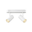 SLV wall and ceiling luminaire NOBLO� DOUBLE PHASE DTW 2 flames, round, Dim-To-Warm IP20, white dimmable