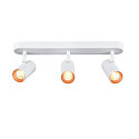 SLV wall and ceiling luminaire NOBLO� TRIPLE PHASE DTW 3 flames, round, Dim-To-Warm IP20, white dimmable